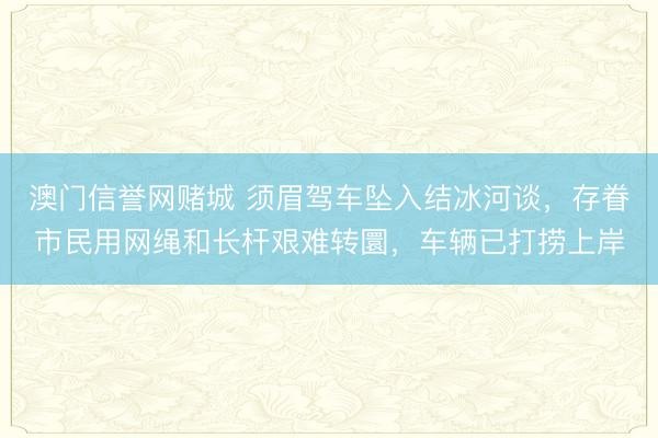 澳门信誉网赌城 须眉驾车坠入结冰河谈，存眷市民用网绳和长杆艰难转圜，车辆已打捞上岸